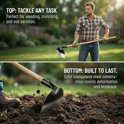 DOITOOL Garden Hoe Head, Hand Hoe Heads Replacement, Agriculture Digging Hoe Gardening Tool for Weeding Garden Planting Loosen (Without Handle)
