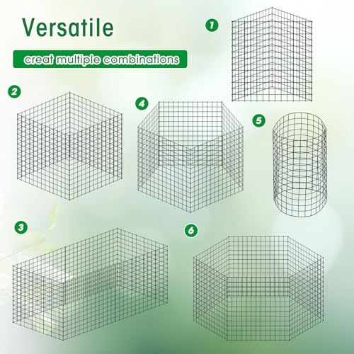 Zubebe 10 Pack Small Wire Plant Protectors Mesh, Thickness 2mm, Dark Green - color: Dark Green, size: Thickness 2mm