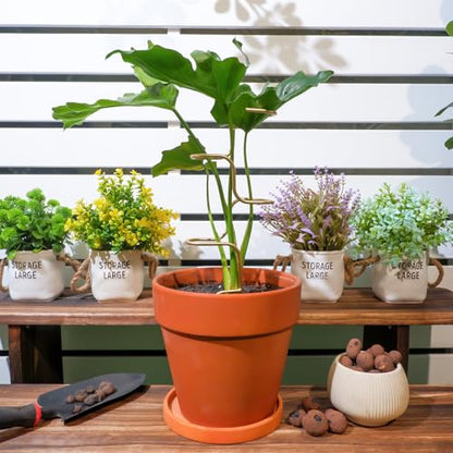 3PCS Indoor Plant Support – 12.6" Durable Metal Stakes for Plants - color: Gold