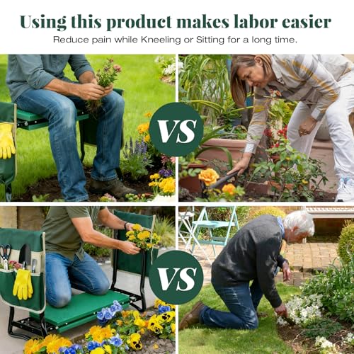RAIN SPIRIT Garden Kneeler and Seat Gifts Foldable Gardening Stool