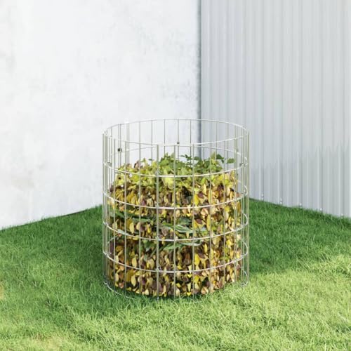 Galvanized Steel Mesh Compost Bin 19.7x19.7 Inch Outdoor Garden Composter, Rustproof Compost Container for Leaves and Lawn Clippings - size: Ø 19.7" x 19.7"