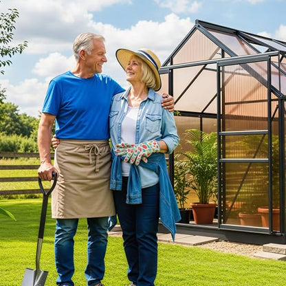 Bezseller 12 Pcs 5'x2' Polycarbonate Greenhouse Panels, Brown - color: Brown, size: 0.32"丨12 Pcs