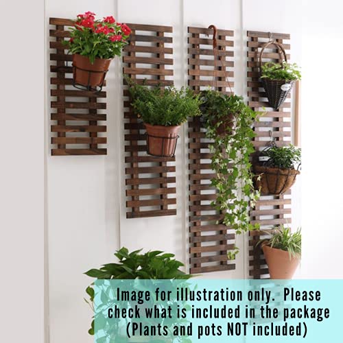 ShopLaLa Wall Planter (3 Pack) Wooden Hanging Planter for Indoor Plants - size: 3-pc set