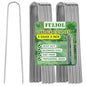 8 Gauge Landscape Staples, FUIJOL 8 Inch 15 25 50 100 Pack Heavy Duty U-Shaped Landscape Stakes, Galvanized Garden Staples for Weed Barrier Stakes, Ground Cover, Irrigation Tubing, Fence (25, 8 Inch) - size: 8inch