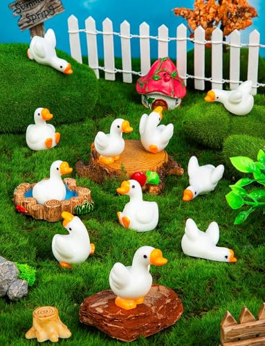 36pcs Mini Resin Goose Figurines, Tiny Animal Figurine Bulk