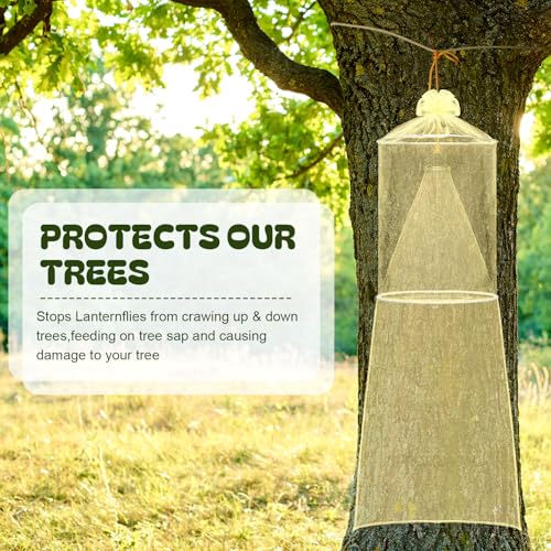 Qualirey 2 Pack Spotted Lanternfly Trap Lanternfly Killer for Tree,Yellow - color: Yellow