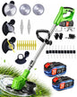 Cordless Weed Wacker, Electric Weed Eater with 21V 2 Batteries