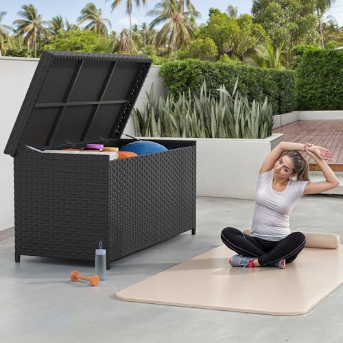 YITAHOME 260 Gallon Wicker Deck Box