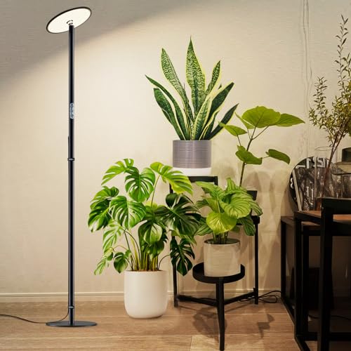 69'' Tall Grow Lights for Indoor Plants Full Spectrum, 40W Sunlike Standing Plant Lights for Indoor Growing, 10-Level Dimmable, Adjustable Height for Various Plant Sizes - size: 4000K with Manual Timer