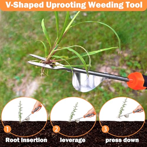 Weed Puller Tool, 2026 New Portable Hand Weeder Tool, Weeding Tool with Stainless Steel, Garden Tools for Plant & Weeding, Crack Weeder Crevice Tool, Weed Remover Tool for Farm & Backyard