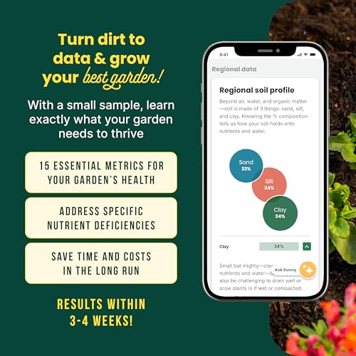 Sunday Garden Soil Test Kit - Tests pH & Nutrients for Healthy Plants
