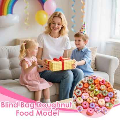 Mini Glow In The Dark Animal Resin Models, Resin Animals Mystery Bags, Individually Wrapped Blind Bags Tiny Animal Figurines, Collectible Mini Animals For Fairy Garden, DIY Crafts (50, Doughnut) - color: Doughnut
