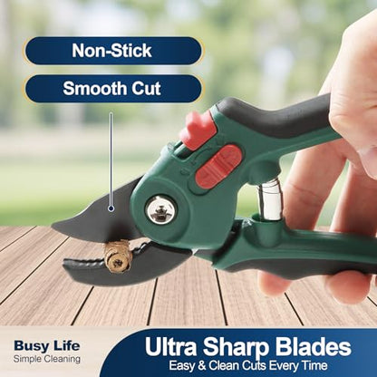 Yocada Garden Pruning Shears 2 Pack Garden Clippers Steel Shears Scissors