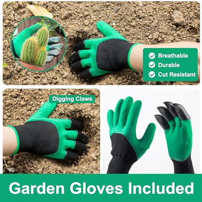 Gardening Tool Set Gifts for Women, Heavy Duty Garden Tools with Handbag