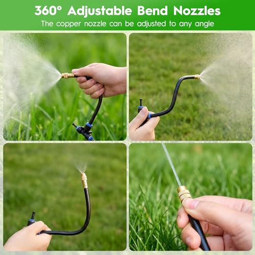 100FT 360° Adjustable Drip Irrigation System - size: 100 FT