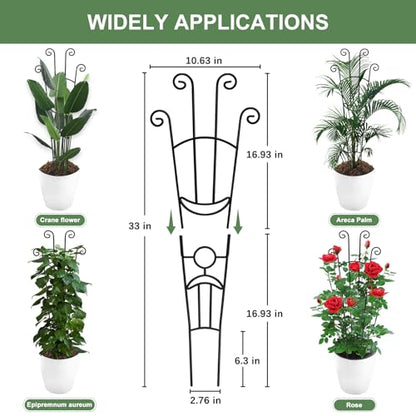 Coomin 32.6in Monstera Plant Support Trellis for Indoor Plants, 2P - size: 32in,rectangular/2p