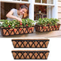 LaLaGreen Wall Hanging Planters (2 Pack, 30 Inch) Balcony Fence Planter with Coco Liner, Metal Window Planter Box Attach House Outdoor Flower Basket Plant Holder Rail Railing Deck Porch Horse Trough - size: 30" (76cm) x 2 Pack