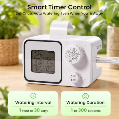 Solar Drip Irrigation System, Automatic Plant Watering Kit for 15 Plants