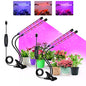Grow Lights for Indoor Plants, Full Spectrum Dual-Head Clip Plant Lights - size: Red+Blue-2 Head 2 Pack