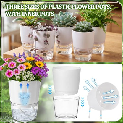 36 Pack Self Watering Pots for Indoor Plants, Bulk Small 3.5 Inch