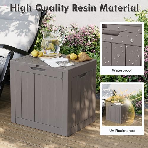 35 Gallon Outdoor Storage Box Waterproof Deck Box Patio Storage - color: Gray, style: 35Gallon-style2