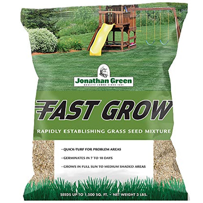 Jonathan Green Fast Grow Grass Seed - Cool Season Lawn Seed - 3 lb - size: 3 pounds