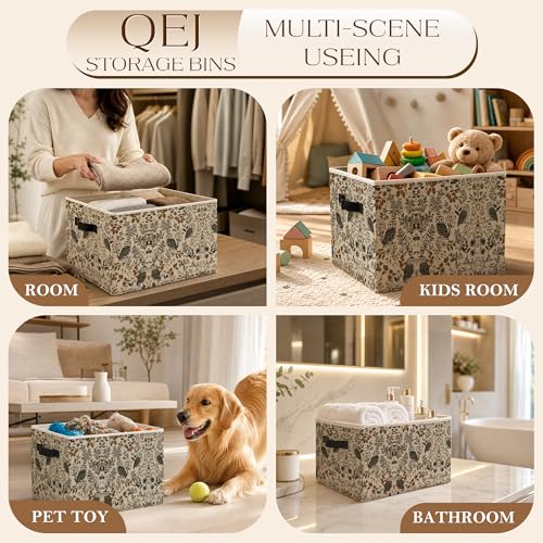 Owl Storage Basket Bin - color: Zoon owls