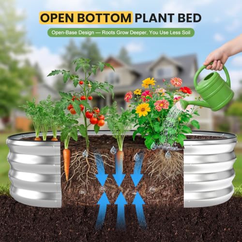 Galvanized Raised Garden Bed Outdoor, 4x2x1FT Planter Box, Silver - color: Silver, size: 4x2x1ft (2 PCS)