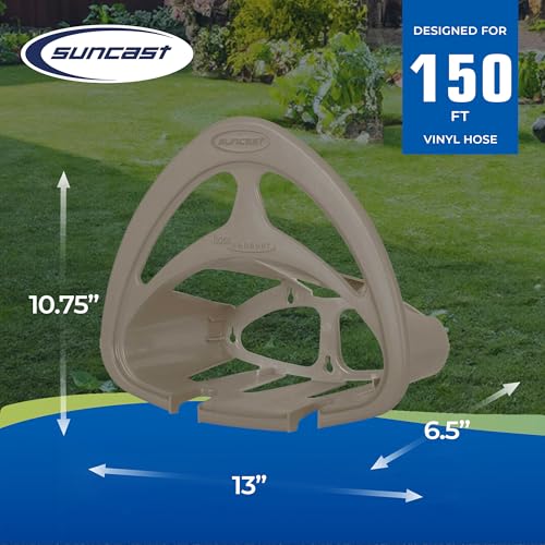 Suncast 2 Pack Hangout HH150 Outdoor Wall Mounted Durable Resin Garden Hose Holder with Accessories Shelf, Designed for 150 Foot Garden Hoses, Taupe - size: 2 Pack