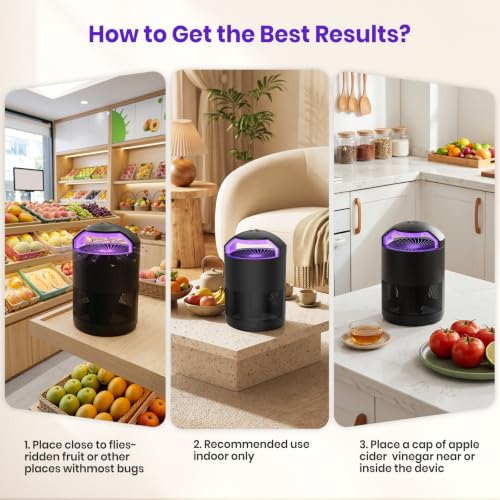 Fruit Fly Traps for Indoors, Catcher & Killer, Indoor Insect Trap