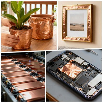 MECCANIXITY 20PCS Copper Foil Thin Tape Sheet 4" x 5" Copper Metal - size: 4"(100mm) W x 5"(125mm) L