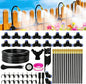 Upgraded 5/16" Drip Irrigation Kit (100FT), High-Flow Garden Watering System with 16 Bendable 360° Brass Misting Nozzles, Quick-Push Connectors & Leak-Proof Design for Patio, Greenhouse & Flower Beds - size: 100FT