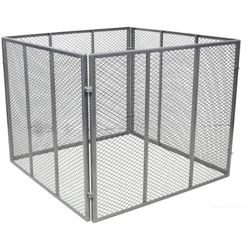 Large Outdoor Compost Bin, Metal Wire Mesh Compost Bin for Garden & Yard, Heavy Duty Powder-Coated Composting Bin for Kitchen Scraps, Leaves & Yard Waste, Easy Tool-Free Assembly, 40 x 40 x 31.5 Inch