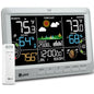 Weather Station Indoor Outdoor Thermometer Wireless Atomic Clock Grey - color: Grey