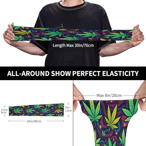 Marijuana Arm Sleeves Cannabis Weed Gardening Sleeves for Women Men - color: Marijuana 065