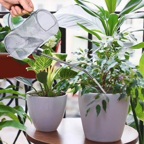 Plastic Watering Can - with Long Spout - 1/4 Gallon - 34 Oz - White - color: White