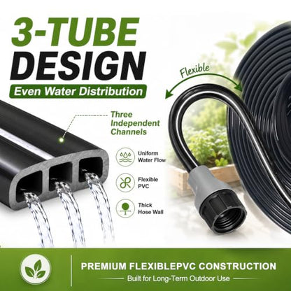 Sprinkler Hose with Holes 30 Ft (15ft 2pack) for Garden Watering - size: 30 ft(15ftx2pack)