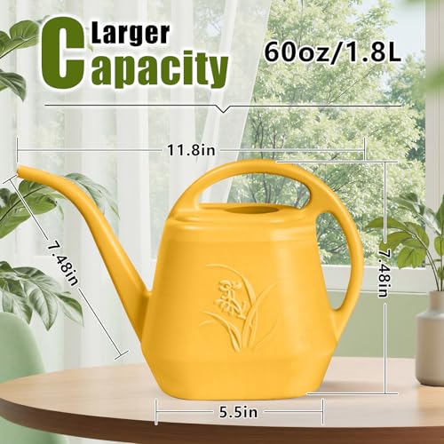 Plant Watering Can - 1/2 Gallon - Orange - color: Orange