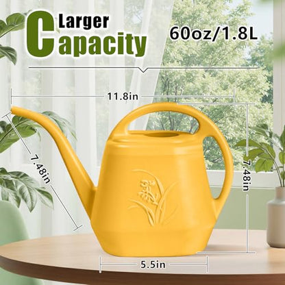 Plant Watering Can - 1/2 Gallon - Orange - color: Orange