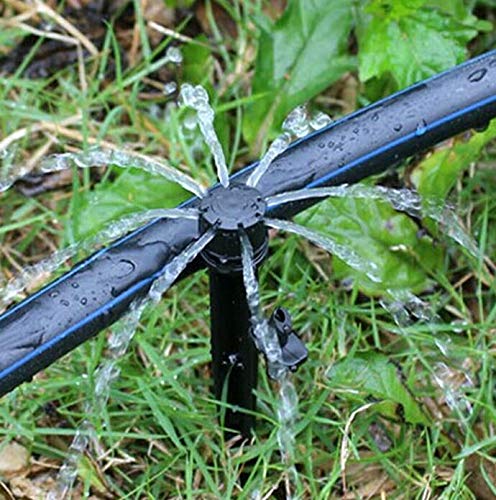 Adjustable 360 Degree Water Flow Irrigation Drippers on Stake Emitter Drip System,Pack of 50