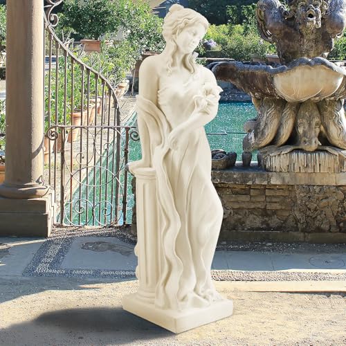 YOLENY 51" Large Nymph Garden Statue, Goddess of Spring Flowers Outdoor - size: 51 Inch-Nymph
