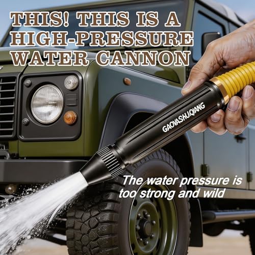 3Pcs Home high-Pressure car wash Water Gun with Booster Nozzle, Adjustable Booster high-pressure car washing water nozzle for Outdoor Cleaning, Watering Plants and Car Washing