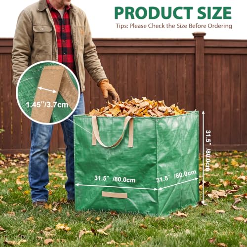 Yard Waste Bags, 135 Gallon Reusable Lawn and Leaf Bag 3 Pack
