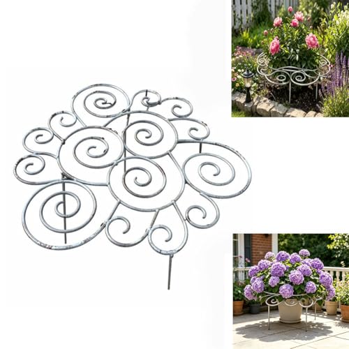 Metal Cloud-Shaped Plant Support Pole, Decorative Spiral Garden Bracket, Suitable for Climbing Plants, Peonies, Dahlias, and Other Flowers; Ideal for Decorating courtyards, lawns, and patios (Large) - size: Large