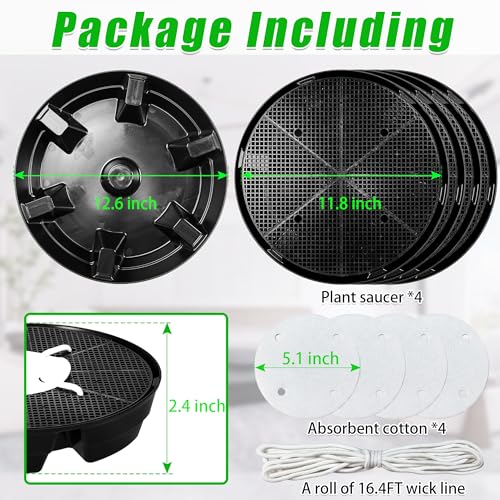 Self-Watering Fabric Pot Base for Indoor Plants, Auto Watering Saucers