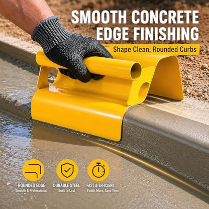 Concrete Curb Trowel, Stainless Steel Curb Tool with Putty Knife