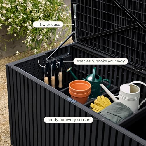 Veradek Everything Box - 120-Gallon Outdoor Storage Box - color: Black