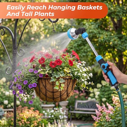 Chumia 2 Pack 18" Watering Wand for Garden Hose, 8 Spray Patterns