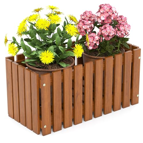 HAPPYGRILL Slat Style Wooden Raised Garden Bed