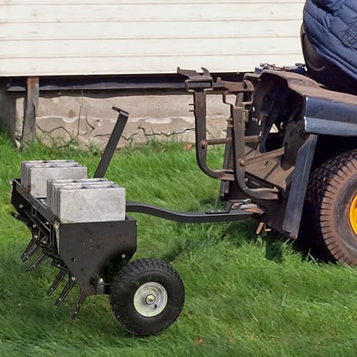 48in Tow Behind Plug Aerator w/32 Galvanized Coring Knives, Universal Hitch